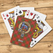 Clan Bruce Crest over Tartan Pokerkaarten