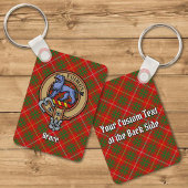 Clan Bruce Crest over Tartan Sleutelhanger