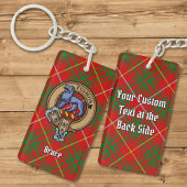 Clan Bruce Crest over Tartan Sleutelhanger
