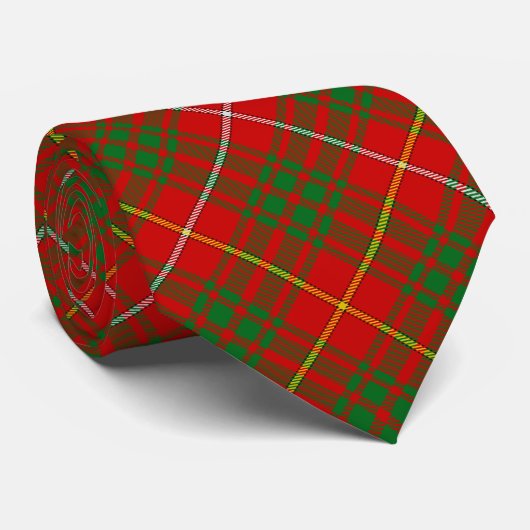 Clan Bruce Crest over Tartan Stropdas (Opgerold)