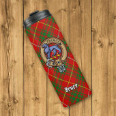 Clan Bruce Crest over Tartan Thermosbeker