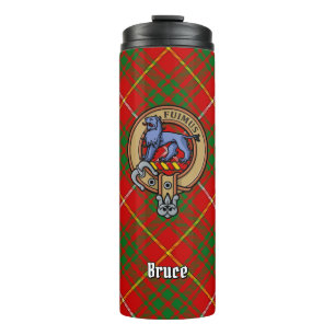Clan Bruce Crest over Tartan Thermosbeker