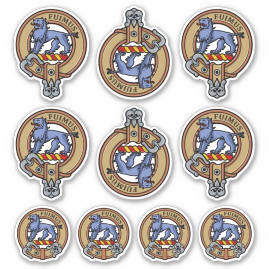 Clan Bruce Crest Sticker Set (Voorkant)