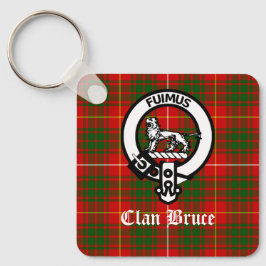 Clan Bruce Crest Tartan Custom Sleutelhanger