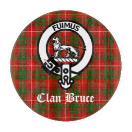 Clan Bruce Crest Tartan Custom Snijplank