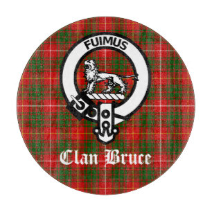 Clan Bruce Crest Tartan Custom  Snijplank