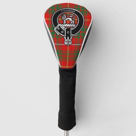 Clan Bruce Crest & Tartan Golf Head Hoesje Golfheadcover (Voorkant)