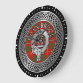 Clan Bruce Crest & Tartan Knot Grote Klok (Hoek)