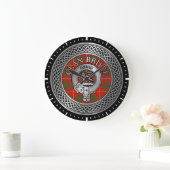 Clan Bruce Crest & Tartan Knot Grote Klok (Huis)
