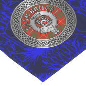 Clan Bruce Crest & Tartan Knot Korte Tafelloper (Hoek)