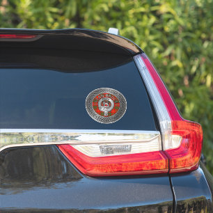 Clan Bruce Crest & Tartan Knot Sticker