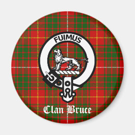 Clan Bruce Crest Tartan Magneet