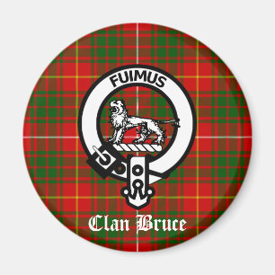 Clan Bruce Crest Tartan Magneet