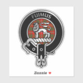 Clan Bruce Crest & Tartan Sticker (Vel)
