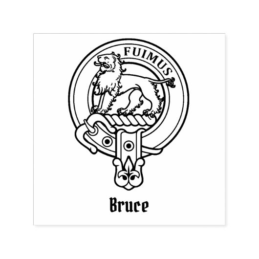 Clan Bruce Crest Zelfinktende Stempel (Design)