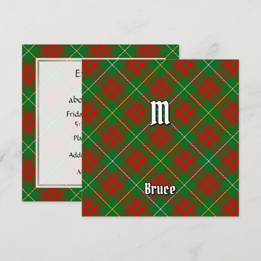 Clan Bruce Hunting Tartan Kaart (Voorkant / Achterkant)