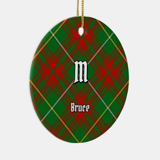 Clan Bruce Hunting Tartan Keramisch Ornament (Rechts)