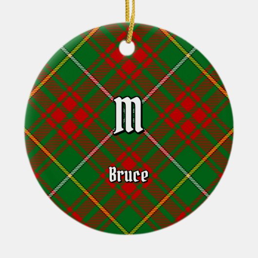 Clan Bruce Hunting Tartan Keramisch Ornament (Voorkant)