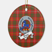 Clan Bruce Modern Badge Tartan Pset Keramisch Ornament (Links)