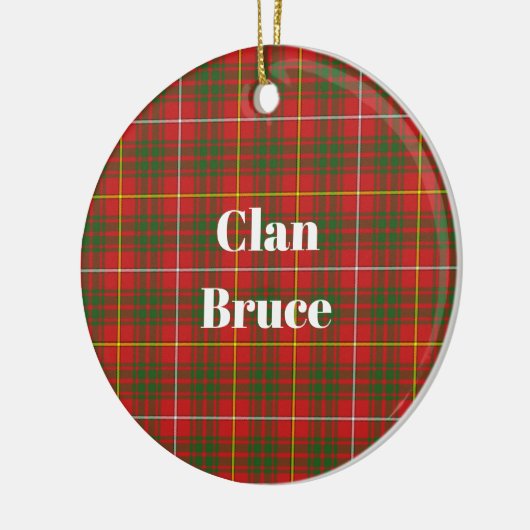 Clan Bruce Moderne Tartan Keramisch Ornament (Links)