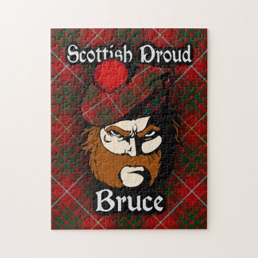 Clan Bruce Scottish Proud Tartan Legpuzzel (Verticaal)