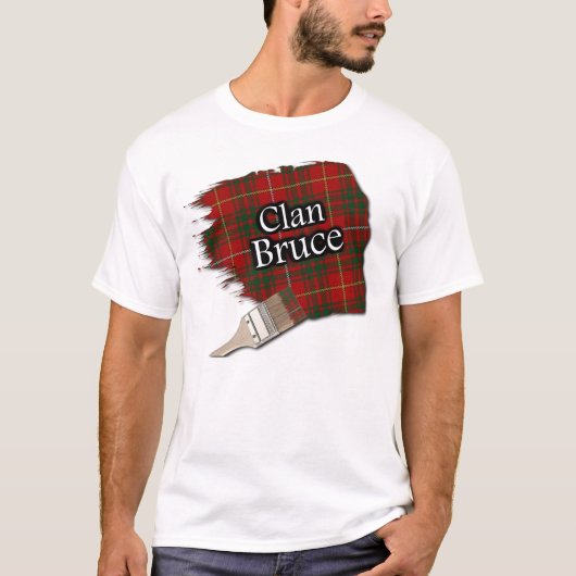 Clan Bruce Scottish Tartan Paint Shirt (Voorkant)