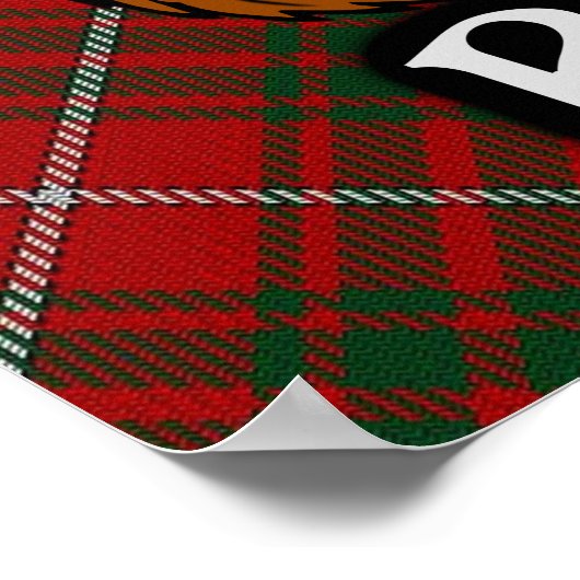 Clan Bruce Scottish Tartan Poster (Hoek)