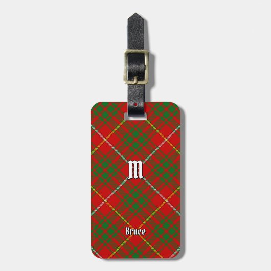 Clan Bruce Tartan Bagagelabel (Voorkant verticaal)