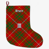 Clan Bruce Tartan Grote Kerstsok (Voorkant)