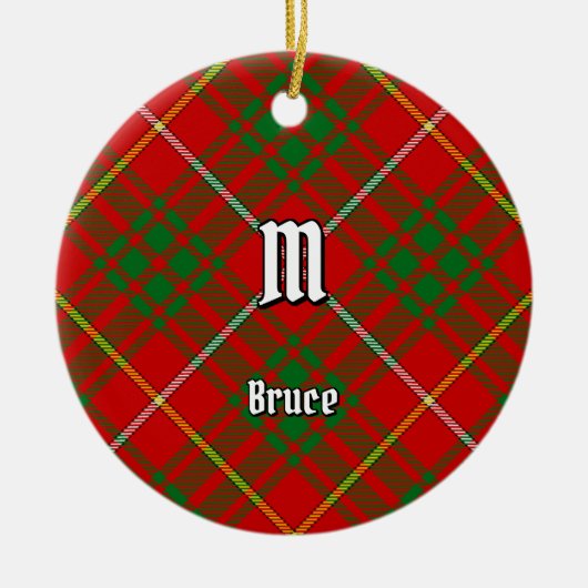 Clan Bruce Tartan Keramisch Ornament (Voorkant)
