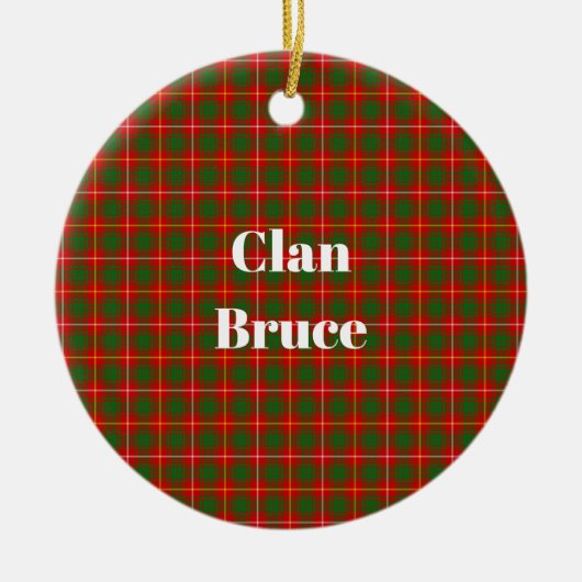 Clan Bruce tartan Keramisch Ornament (Voorkant)