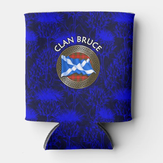 Clan Bruce Tartan Knot & Flag Blikjeskoeler (Voorkant)