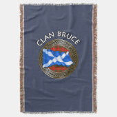 Clan Bruce Tartan Knot & Flag Deken (Voorkant Verticaal)