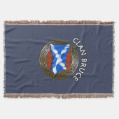 Clan Bruce Tartan Knot & Flag Deken (Voorkant)