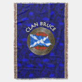 Clan Bruce Tartan Knot & Flag Deken (Voorkant Verticaal)