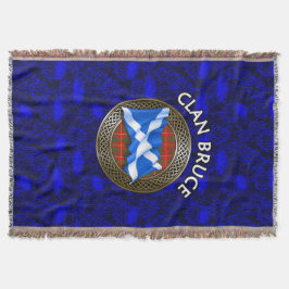 Clan Bruce Tartan Knot & Flag Deken