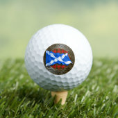 Clan Bruce Tartan Knot & Flag Golfballen (Insitu Shirt)