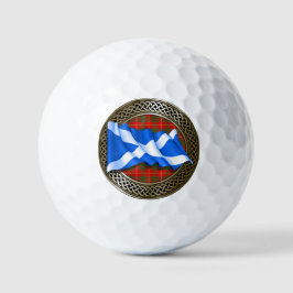 Clan Bruce Tartan Knot & Flag Golfballen