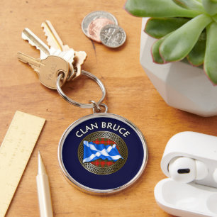 Clan Bruce Tartan Knot & Flag Sleutelhanger