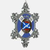Clan Bruce Tartan Knot & Flag Tin Sneeuwvlok Ornament (Links)