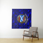 Clan Bruce Tartan Knot & Flag Wandkleed (In Situ (horizontaal))