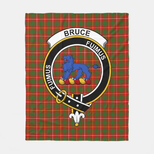 Clan Bruce Tartan Pset Fleece Deken (Voorkant)