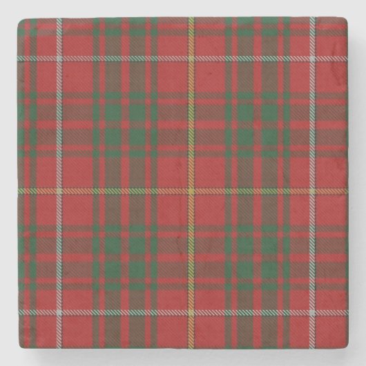 Clan Bruce Tartan Pset Stone Onderzetter (Voorkant)