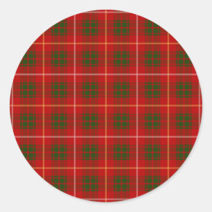 Clan Bruce Tartan Ronde Sticker