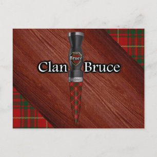 Clan Bruce Tartan Sgian Dubh Blade Briefkaart