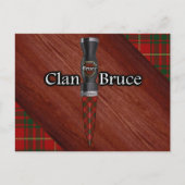 Clan Bruce Tartan Sgian Dubh Blade Briefkaart (Voorkant)