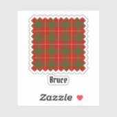 Clan Bruce Tartan Sticker (Vel)