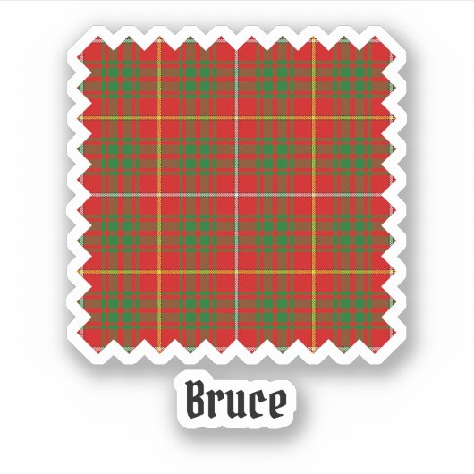 Clan Bruce Tartan Sticker (Voorkant)