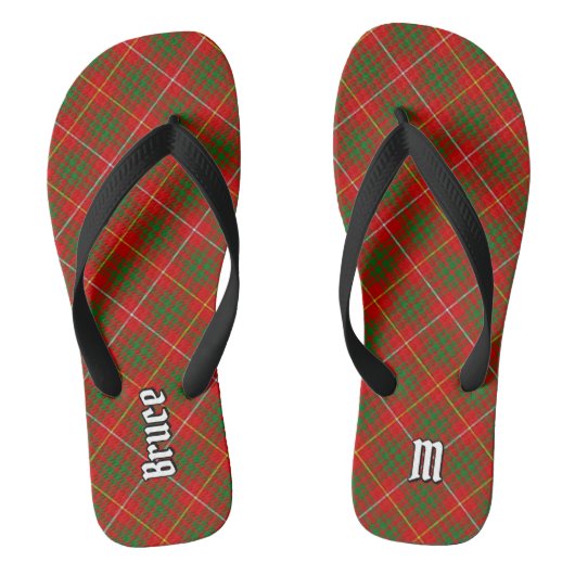 Clan Bruce Tartan Teenslippers (Voetbed)