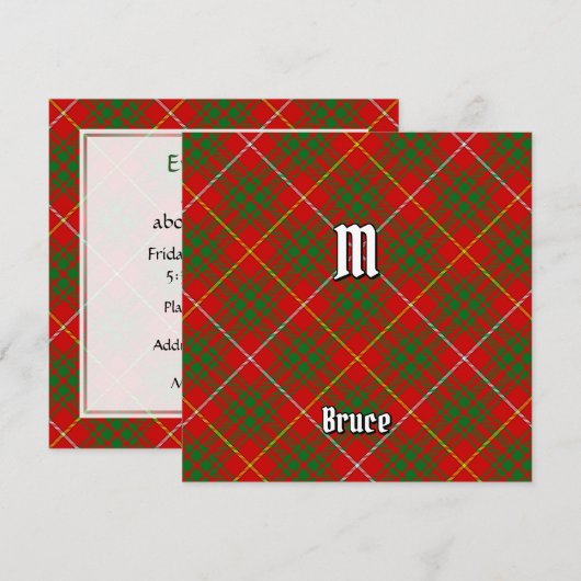 Clan Bruce Tartan Uitnodiging (Voorkant / Achterkant)
